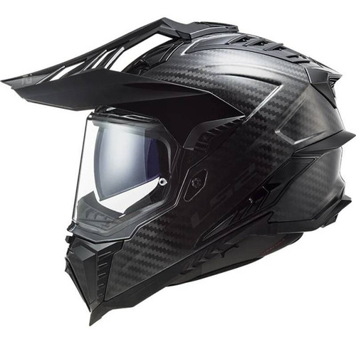 Capacete Ls2 Mx701 Explorer Solid Carbon Cor Preto Tamanho do capacete 60/L