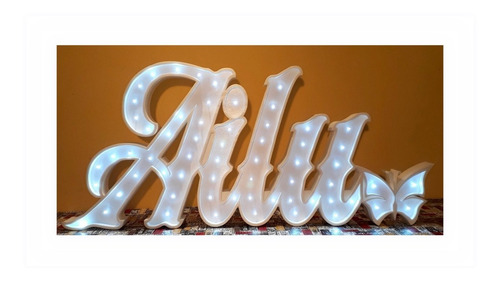 Nombre Luminoso 15 Cm Polyfan Personalizado Luz Tu Nombre