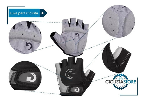 Luva Para Ciclista Bike Bicicleta Com Gel Super Confortavel
