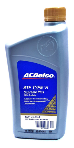 Aceite Dexron Vi 6 Acdelco                                  