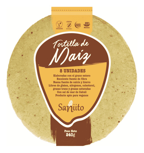 Saniito Tortillas Para Fajita 17 Cms 8 Unidades