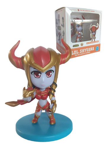 Figura Shyvana Lol  League Of Legends Chibi C/caja Importada