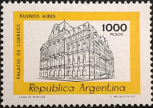 Argentina Sello Gj 1850 A Correo 1000p Amar 1979 Mint L11122