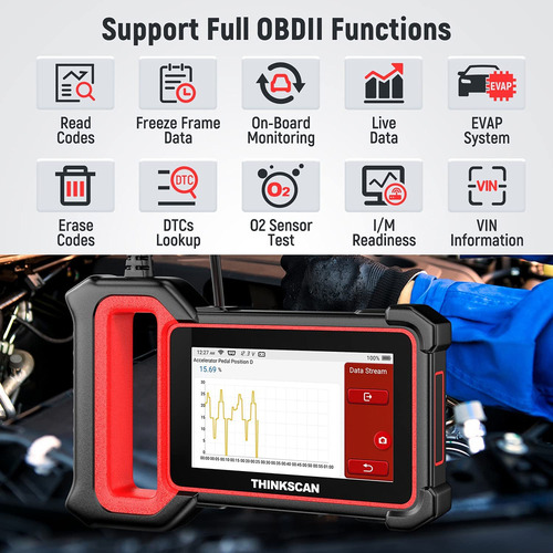 Escáner Thinkcar Thinkscan Plus S7 Obd2 Escáner Multisistema