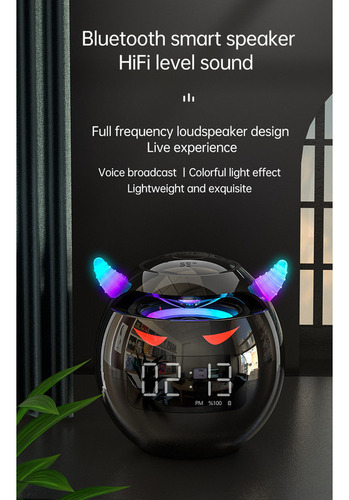 Altavoz Bluetooth Reloj Despertador Audio Mini Subwoofer