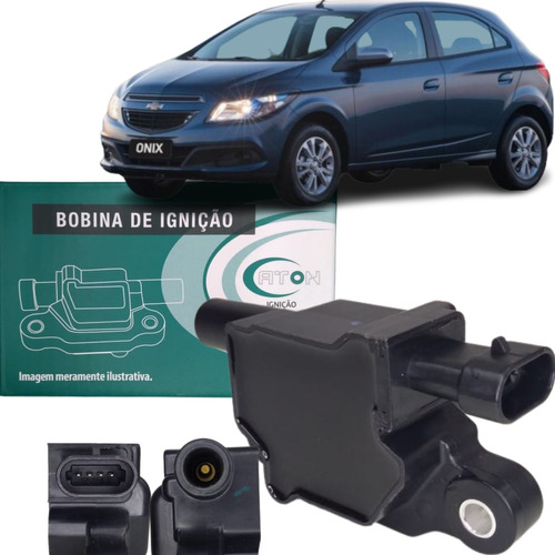 Bobina De Ignição Conector 4 Pinos Onix 1.0 1.4 2012 A 2018