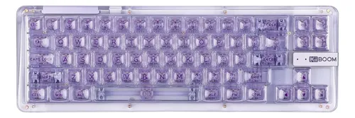 Kiiboom Phantom 68 Teclado Mecânico Transparente Roxo