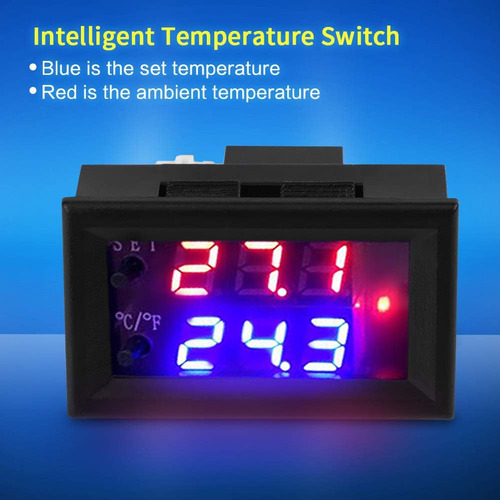 Controlador De Temperatura, Dc12v 20a Relé Pantalla Digital