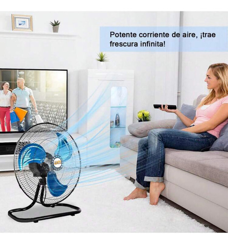D&m Ventilador 18 Pulgadas Acero De Piso 3 En 1 Con 3 Aspas