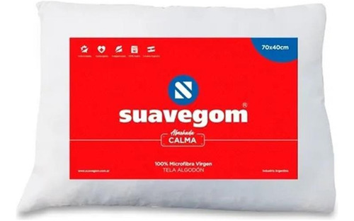 Almohada Suavegom Calma 70x40 Fibra De Poliéster