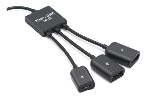 Cable Usb Adaptador Otg 3 En 1 Micro Usb V8 Hub