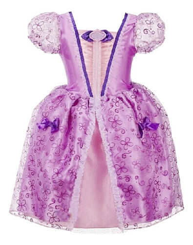 Disfraz De Princesa Ostentosa De Encaje Para Niñas, Vestido