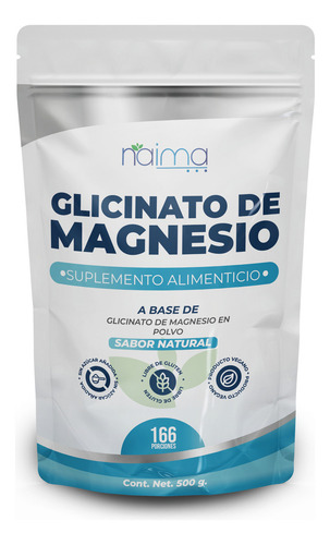 Glicinato De Magnesio 150 G 100% Puro Sabor Natural Sabor Sin Sabor