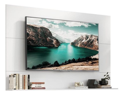 Painel Com Suporte Tv 65 Amsterdã Up Multimóveis V3656 Cor Branco