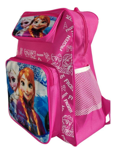 Mochila Frozen Rosa Para Menina De Costas Escolar Infantil