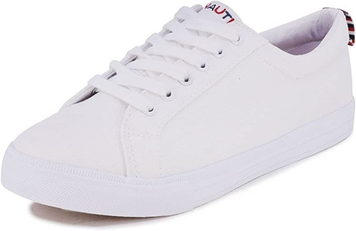 Nautica Calera 15 Tenis Blancos De Tela