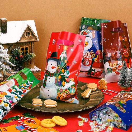Bolsas De Navidad Para Aperitivos, Bolsas De Plástico De Nav