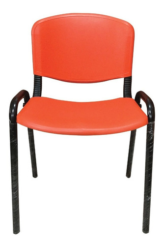 Silla Rp Metal Plastico Visitantes Color Naranja, Tandems