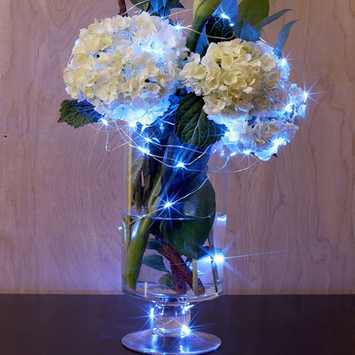 Lámpara Usb De Alambre De Cobre Con Flores Para Decoración N