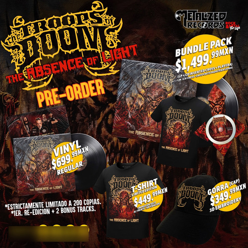The Troops Of Doom - The Absence Of Light Lp Vinyl 2025 Remasterizado