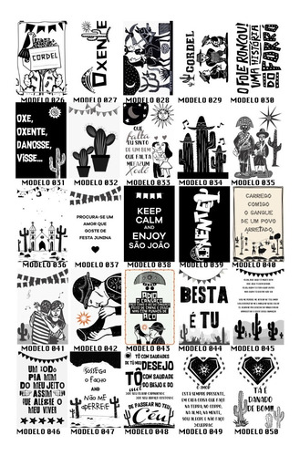 Imagem 3 de 3 de Kit 10 Placas Decorativa Festa Junina Cordel