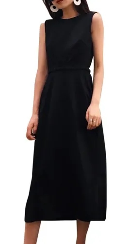 Vestido cuello ojal de noche sale