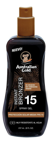 Australian Gold Protector Solar Spf 15 Spray Gel Bronzer