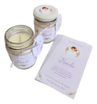 Comprar 15 Vela Soja+tarjeta Comunion Bautismo Nacimiento Baby 1° Añ