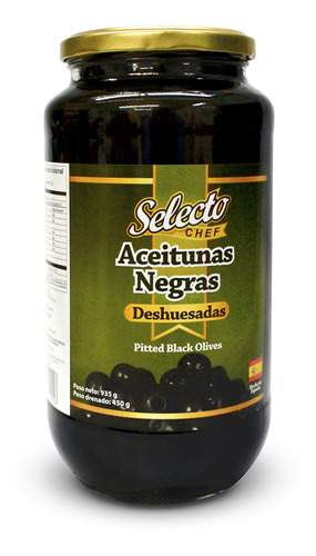 Aceitunas Negras Sin Hueso Selecto Chef 9 - g a $23