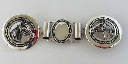 Yunta De Plata Caballos. Sg- Joyería