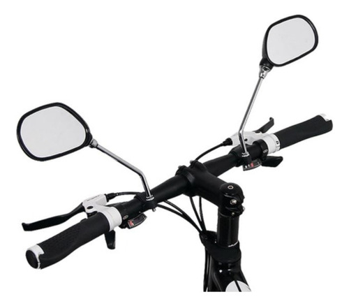 Espelho Retrovisor C/ Refletor P/ Bicicletas Urbanas E Mtb
