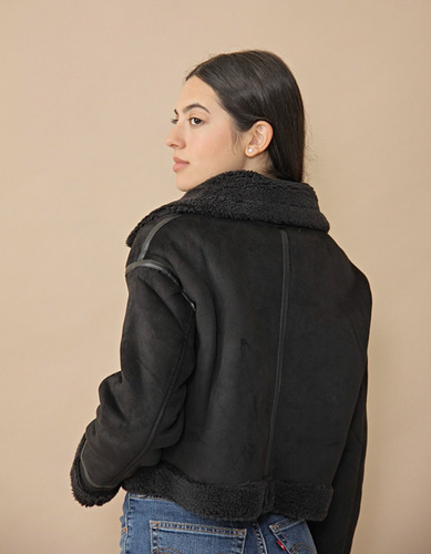 Campera Gamulan Corderito Peluche Mujer