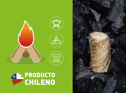 Imagen 4 de 5 de Set Iniciador De Fuego + Fosforos X L Parrilla Carbon Leña