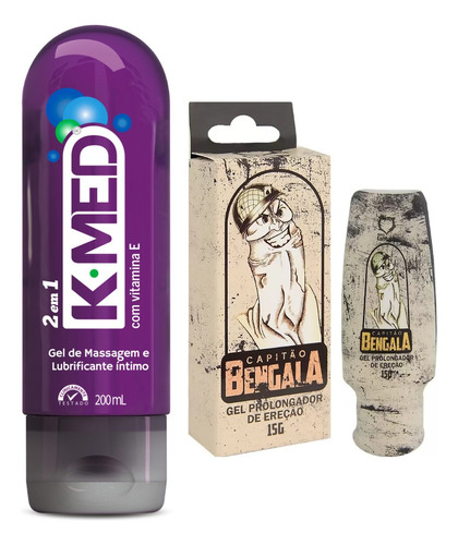 Gel Intimo Lubricante Capitan Bengala + Kmed 200ml Pack