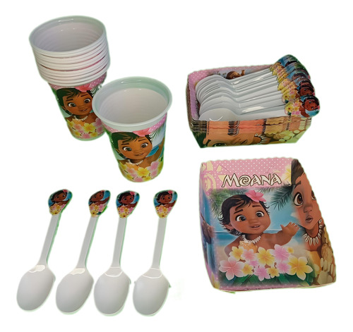 Kit Decoracion Infantil Moana Bebe 24niños Leer Descripcion