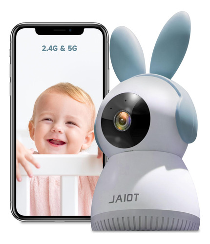 Jaiot Camara De Monitor Para Bebe, Camara De Seguridad Wifi