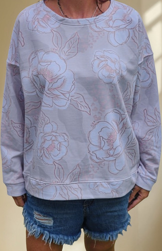 Buzo Rustico Mujer Amplio Moda Calidad Print Hermosos