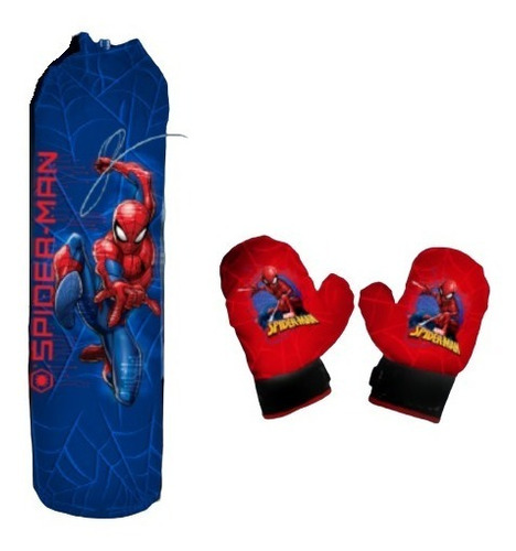 Set De Boxeo Infantil Bolsa Con Guantes Spiderman Babymovil