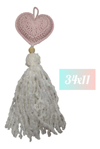 Corazones Colgantes Tejidos Crochet Decorativos Abundancia