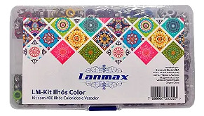 Kit Com 400 Ilhós Coloridos E Vazados - Lanmax