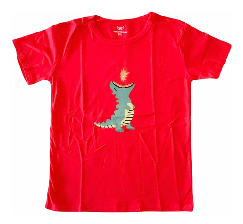 Polera Importada 100% Algodón Diseño Dinosaurio
