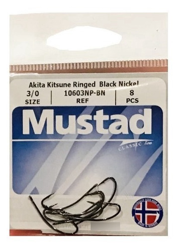 Imagen 1 de 1 de Anzuelos Mustad Akita Kitsune 10603 Np N° 3/0 Pejerrey