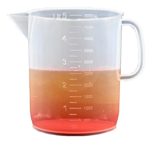 Vaso Graduado De Polipropileno Con Asa 5000ml Eisco
