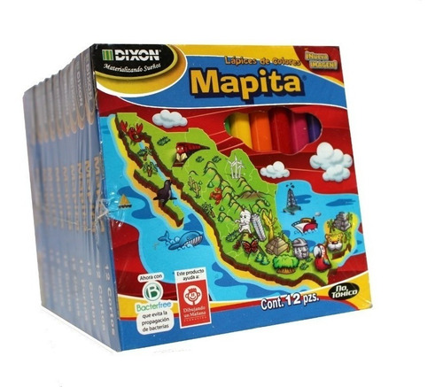 10 Cajas Colores Mapita Con 12 Cortos 