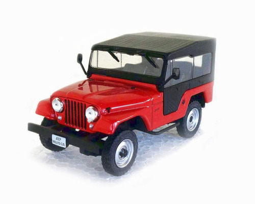 Miniatura 1/43 Jeep Willys Cj5 Ano 1963 Carros Inesquecíveis