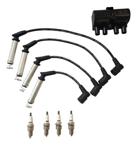 Kit Bobina 3 Pin Cables Bujia Y Bujias Chevy C2 C3 Monza  