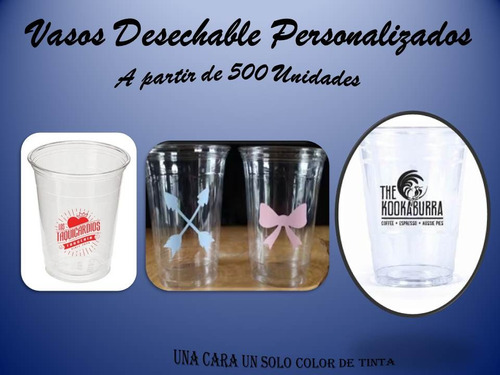 Vaso Plástico Personalizado Con Domo Y Sin Domo