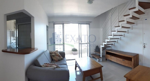 Imagem 1 de 15 de Excelente Apartamento Duplex Totalmente Mobiliado, 2 Suites E 2 Vagas. - Em50913