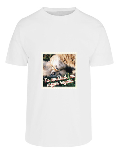 Playera Con Diseño Perro Y Gato - Mejores Amigos - Amistad