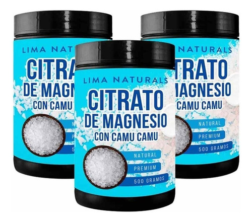 Citrato De Magnesio Lima Naturals 500 G Pack X 3
